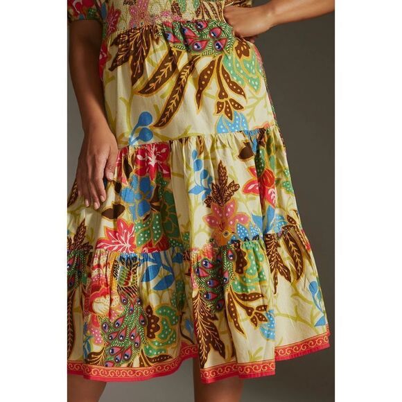 Anthropologie -Puff-Sleeved Midi Dress - Picture 5 of 9